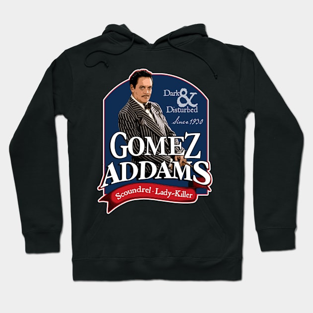 Gomez Addams (design 1 of 2) non-distressed Hoodie by woodsman